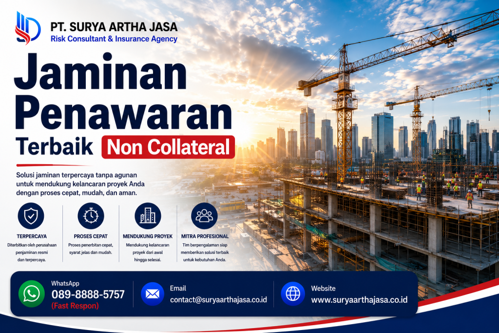 Jaminan Penawaran Terbaik Non Collateral untuk Tender Proyek Pemerintah dan Swasta | PT Surya Artha Jasa