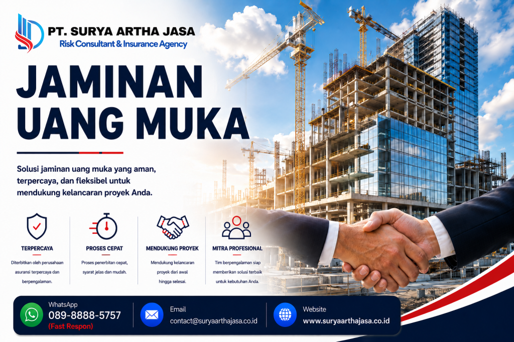 Jaminan uang muka untuk mendukung kelancaran proyek konstruksi